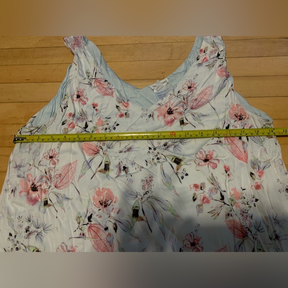 Tribal Jeans Floral Sleeveless Top - Pink and White - Picture 6 of 7